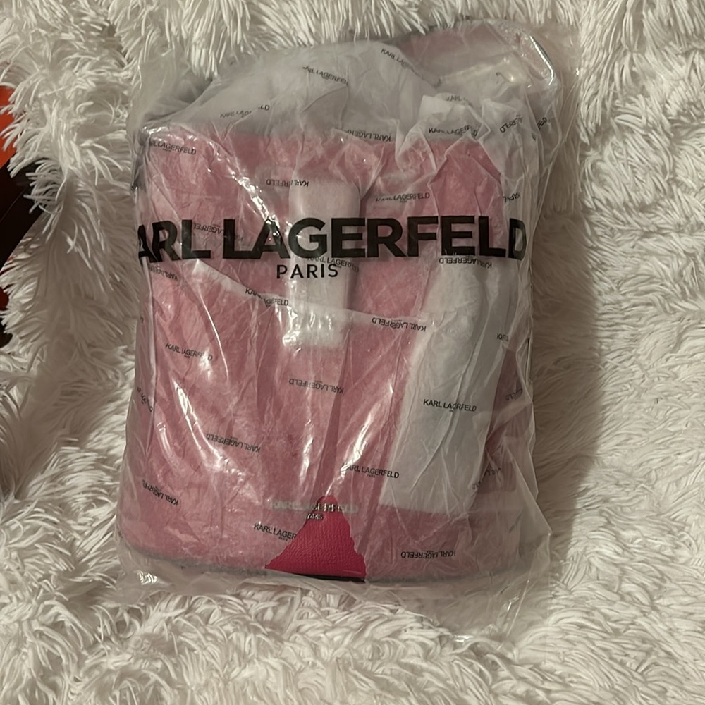 NWT Karl Lagerfeld Adele Raspberry Bag - Picture 2 of 8